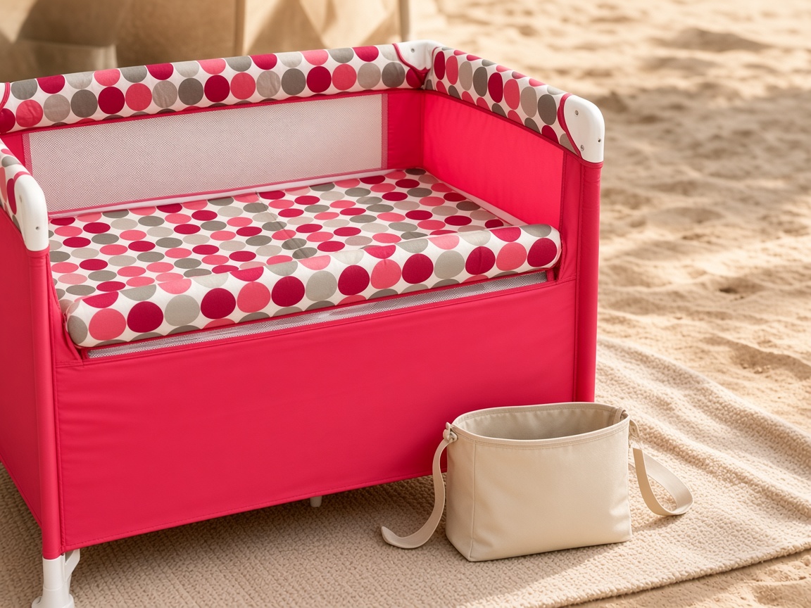 Corral Cuna con Toldillo para Camping — vista editorial